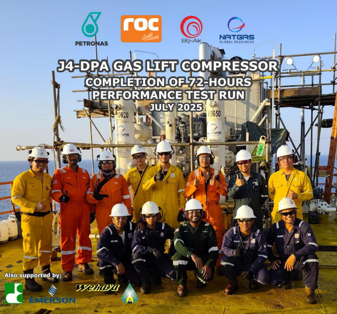 洛克石油馬來西亞項目實現首次注氣氣舉采油里程碑